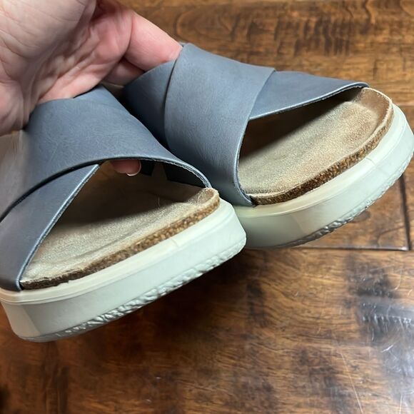 Ecco Titanium Gray Leather Corksphere Wedge, size 40 EU/9-9.5 US - Picture 6 of 10